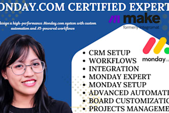 construct systematized  monday workspace monday CRM clickup trello asana