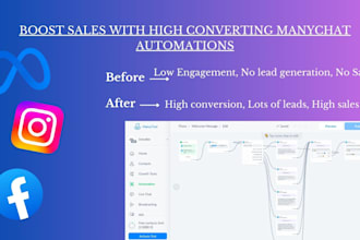 create a manychat chatbot for any sales funnel about courses