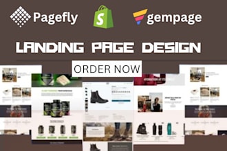 design a high converting shopify landing page using pagefly gempages replo