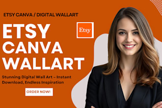 design etsy canva wallart etsy printable wallart etsy wallart with etsy SEO