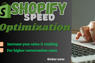 do shopify speed optimization, wordpress speed and increase shopify score