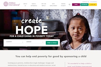 design a non profit website for non profit ngo charity donation website