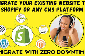 clone website migrate wix magento godaddy squarespace wordpress to shopify