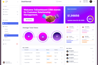 develop super admin, hospitality crm, crm dashboard, saas