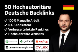 do 50 german or deutschland local citations for local business SEO