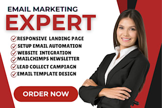 fix your email marketing , activecampaign, mailchimp, landing page, klaviyo, crm