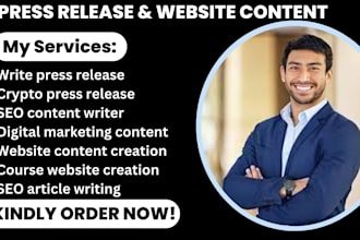 be your press release writer, website content creator, digital marketing content