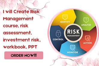create risk management course, risk assessment, investment risk, workbook, PPT