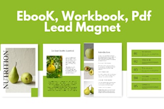 create pdf lead magnet,  ebook, workbook, worksheet design