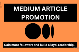 organically medium article promotion, medium followers, medium profile