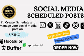 create content calendar schedule post for social media management