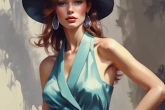 draw a fashion illustration or sketch