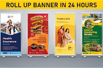 design pull ups banner, stand banner, roll up banner