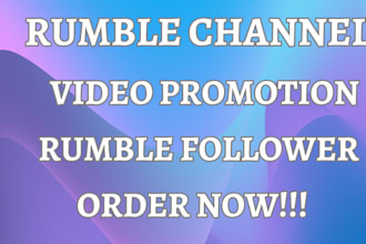market rumble channel with my expert social media platforms and boost views