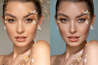 high end beauty retouching professional portrait editing