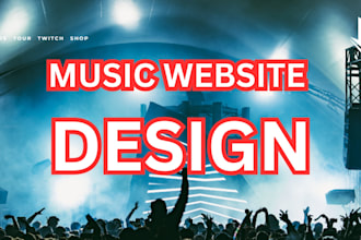 design music website for artist or dj website design redesign