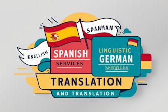 provide linguistic assistance in spanish, german english