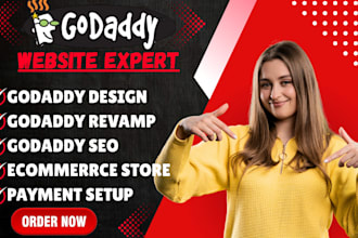 create professional godaddy website design godaddy redesign godaddy development