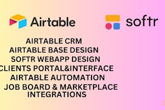 design softr webapp client portal with airtable automation