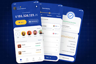 develop fintech app money transfer app p2p payment app neobank app