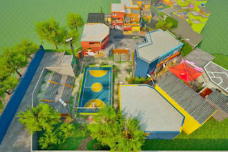 make roblox map realistic roblox environment, building, accessories in blender