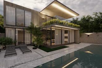 renovate real estate property, residential rendering, building exterior,interior