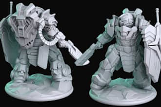 sculpt 3d miniatures warhammer dnd tabletop figurines 3d model for 3d printing