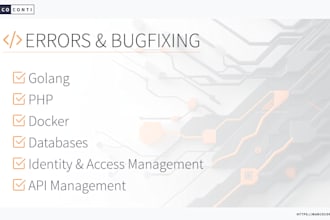fix errors and bugs in your application or infrastructure