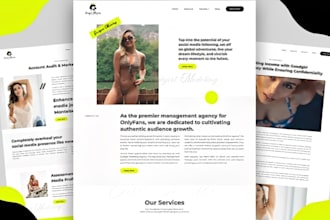 design onlyfans agency website, onlyfans agency website, modelling website