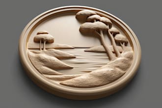 sculpt 3d bas relief 3d coin model 3d wood engraving 3d cnc design 3d printing