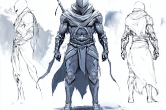 create character concept art sketch