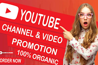 promote UK youtube channel organically grow targeted subs views