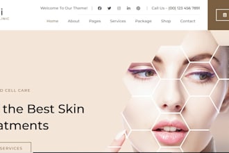create sleek skin care shopify store website ecommerce website store dropship