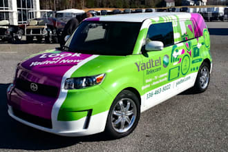 do professional vehicle, car wrap design for any vehicle, food truck, car wrap