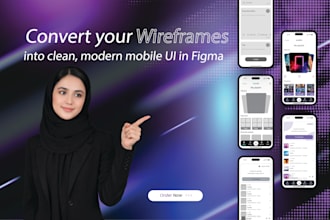 convert your wireframes into clean, modern mobile UI in figma