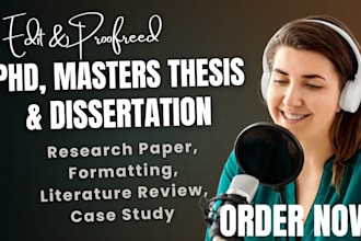 proofread, edit, format your master phd, bachelor thesis and dissertation
