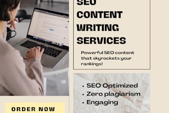 do SEO article writing, blog post writing and content writing