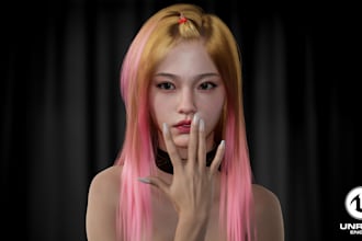 do 3d character modeling realistic metahuman character daz 3d xgen hair design
