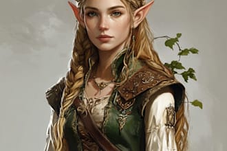 draw dnd, fantasy character, dnd party, and concept art
