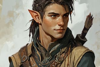 do dnd, fantasy character, dnd party, and concept art