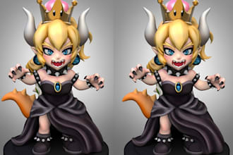 3d stylized character model chibi 3d cartoon character design 3d rigging blender