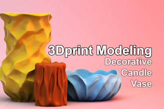 create 3d printable candle vase and decorative item for 3d printing