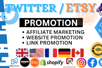 affiliate referral link twitter shoutout website promotion etsy promotion