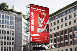 design modern billboard, yard sign, signage, and signboard