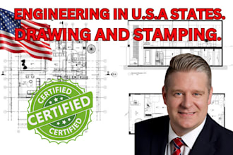 do architectural stamp USA, floor plan, mep, blueprint, architectural drawings,
