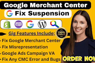 fix google merchant center suspension and misrepresentation, shopping ads