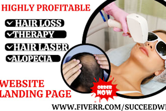 design hair loss website laser hair prp therapy alopecia hair transplant website