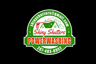 design good looking fresh power washing logo