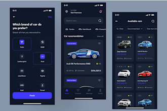 develop on demand car marketplace app, car rental app, car auction app, car app