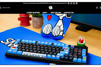 design sleek keycaps shopify store key caps dropshipping website